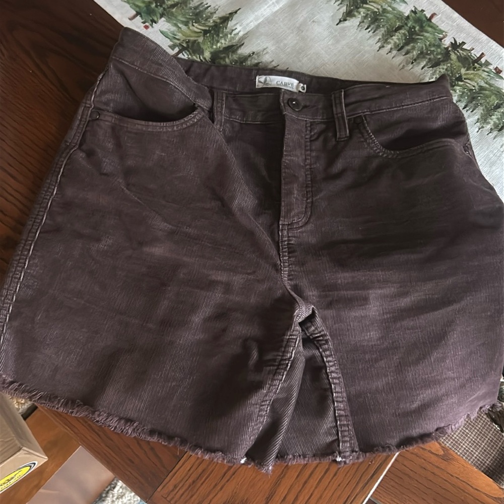 NWOT Carve Dark Brown Corduroy Shorts